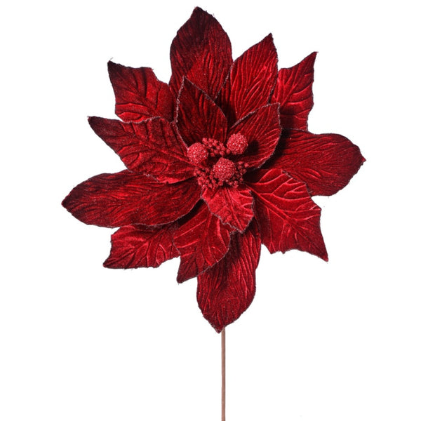 Velvet Poinsettia Stem
