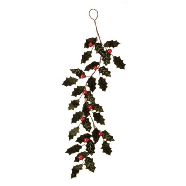 Everlasting Velvet Holly Garland