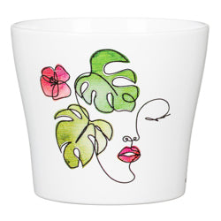 Monstera Print Pot