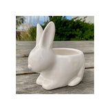 White Bunny Pot