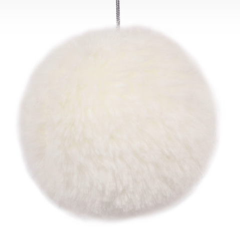Fur Fabric Ball Ornament