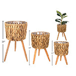 Wood Leg Planters