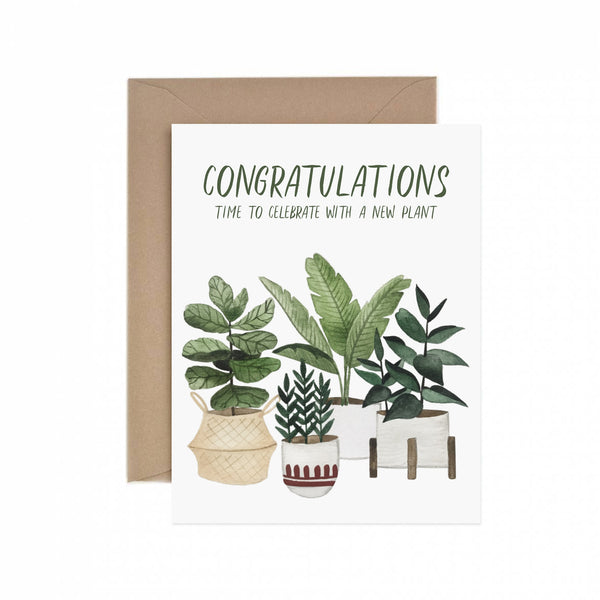 Greeting Card - Congratulations New Plant