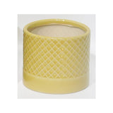 Criss Cross Pattern Ceramic pot