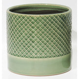 Criss Cross Pattern Ceramic pot