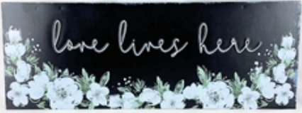 Love Live Floral Sign