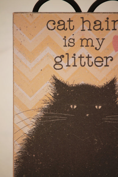 Cat Glitter Sign