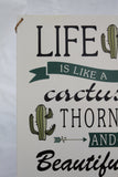Thorny and Beautiful Cactus Sign