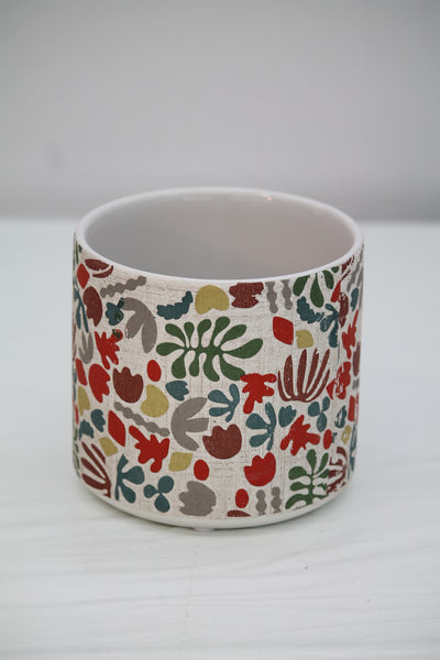 Whimsy Floral Cylinder Pot