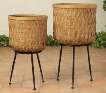 Bamboo Footed Planter