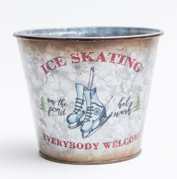 Ice Skate Metal Pot