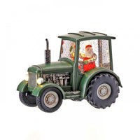 Santa Tractor Snowglobe